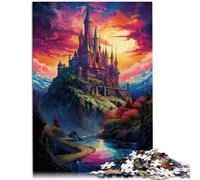 Puzzle para adultos, 1000 piezas, un gran castillo sobre la ciudad, juego de preguntas de 50 x 70 cm, ideas únicas de cumpleaños e ideas de regalo para adolescentes a partir de 14 años