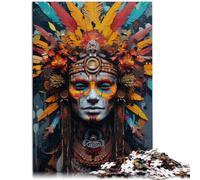Puzzle para adultos, 1000 piezas, visiones chamánicas, decoración del hogar, juguete para aliviar el estrés, pasatiempo para adolescentes a partir de 14 años, 26 x 38 cm