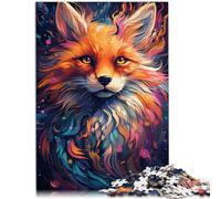 Puzzle para adultos, 1000 piezas, zorro, animales, juegos de relajación, 26 x 38 cm, juego familiar, alivio del estrés, difícil desafío para adolescentes a partir de 14 años
