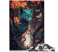 Puzzle para adultos, 1000 piezas, zorro, poderes sobrenaturales, alivio del estrés, 26 x 38 cm, decoración única para el hogar y regalos para niños de 14 años