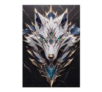 Puzzle para adultos, 1000 unidades (38 x 26 cm) Ornate Wolf Head Puzzle para adultos: juego familiar para mejorar la memoria, ideal como regalo para toda la familia, 1000 unidades (38 x 26 cm)