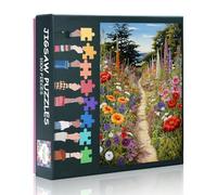 Puzzle para adultos, 1000 unidades, flores silvestres, rompecabezas para caminos de jardín, 70 x 50 cm, rompecabezas difícil desafiante para hombres y mujeres (regalo de decoración del hogar)