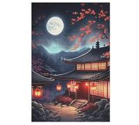 Puzzle para adultos, 1000 unidades, linterna china, rompecabezas de madera, creativos, juego práctico, decoración familiar, 78 × 53 cm