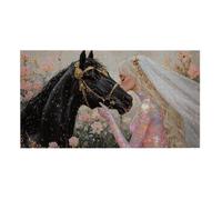 Puzzle para Adultos 1100 Piezas, Princesa Caballo Oscuro Puzzle, Difícil, Desafiante, Rompecabezas Encajan Perfectamente, Letras en la Parte Posterior, Regalo para Personas Mayores (87x42cm) v-346