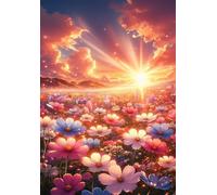 Puzzle para Adultos 1200 Piezas,75x50 cm Rompecabezas para Adultos,Juego desafío Educativo,Rompecabezas clásicos,Decoración del Hogar Puzzles Campo de Margaritas soleadas