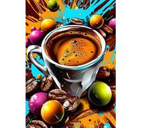 Puzzle para Adultos 1200 Piezas,75x50 cm Rompecabezas para Adultos,Juego desafío Educativo,Rompecabezas clásicos,Decoración del Hogar Puzzles Café Coloreado