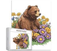 Puzzle para Adultos 1314 Piezas, Rompecabezas Jigsaw Flor Colorido Puzzles de Madera, Desafío for Adults Entretenimiento Creativo 1314 Piezas Juego Educativo, Desafío, Home Décor Regalo Oso H-1200