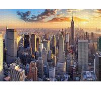 Puzzle para Adultos 1500 Piezas,Paisaje de la Ciudad de Nueva York 87x57 cm,Rompecabezas para Adulto Juguete Educativo, Juego Educativo Desafío,1500 Piezas Rompecabezas para Adultos