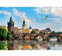 Puzzle para Adultos 1500 Piezas,Paisaje del Puente de la Ciudad 87x57 cm,Rompecabezas para Adulto Juguete Educativo, Juego Educativo Desafío,1500 Piezas Rompecabezas para Adultos