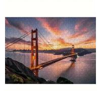 Puzzle para Adultos 1500 Piezas,Paisaje del Puente Golden Gate 87x57 cm,Rompecabezas para Adulto Juguete Educativo, Juego Educativo Desafío,1500 Piezas Rompecabezas para Adultos