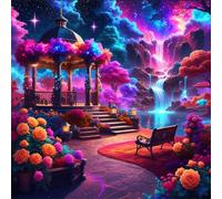 Puzzle para Adultos 200 Piezas,Cascada del Parque Colorido,28x28 cm,Rompecabezas para Adulto Juguete Educativo, Juego Educativo Desafío,200 Piezas Rompecabezas para Adultos