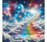 Puzzle para Adultos 200 Piezas,Universo de Pasos Coloridos,28x28cm Rompecabezas para Adulto Juguete Educativo, Juego Educativo Desafío,200 Piezas Rompecabezas para Adultos Niños