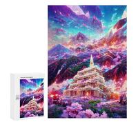 Puzzle para adultos, 300 piezas, Fantasy Mountain Village, 3 rompecabezas para adolescentes, juegos mentales, murales, regalos de Navidad y cumpleaños, 300 piezas