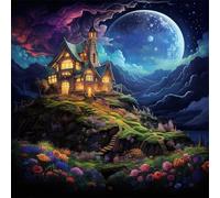 Puzzle para Adultos 300 Piezas,País Las Maravillas Castillo Rural,35x35cm Rompecabezas para Adulto Juguete Educativo, Juego Educativo Desafío,300 Piezas Rompecabezas para Adultos Niños