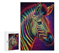 Puzzle para adultos, 300 piezas, rompecabezas para jóvenes, con estampado de cebra, 1 puzzle, juguete para decoración de pared, ensamblaje de patrones, interacción entre padres e hijos, 300 unidades