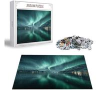 Puzzle para Adultos 3000 Piezas, Aurora Obra de Arte de Juego de Rompecabezas para Adultos, Montaña Pasatiempo Creativo, Decoración, DIY para Decoración del Hogar 122 x 81 cm B-2355