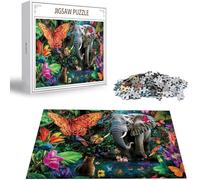 Puzzle para Adultos 3000 Piezas, Rompecabezas Jigsaw Elefante Colorido Puzzles de Madera, Desafío for Adults Entretenimiento Creativo 3000 Piezas Juego Educativo, Desafío, Home Décor Animal H-6063