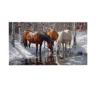 Puzzle para Adultos 408 Piezas, Caballo del Lago Puzzle, Difícil, Desafiante, Rompecabezas Encajan Perfectamente, Letras en la Parte Posterior, Regalo para Personas Mayores (59.3x22.8cm) v-380