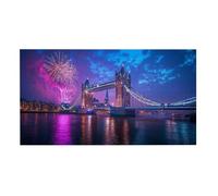 Puzzle para Adultos 408 Piezas, Puente de Brooklyn Puzzle, Difícil, Desafiante, Rompecabezas Encajan Perfectamente, Letras en la Parte Posterior, Regalo para Personas Mayores (59.3x22.8cm) v-39