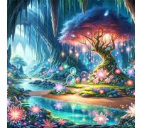 Puzzle para Adultos 500 Piezas,Bosque de Cuentos de Hadas,45x45 cm,Rompecabezas para Adulto Juguete Educativo, Juego Educativo Desafío,500 Piezas Rompecabezas para Adultos