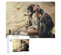 Puzzle para adultos 500 piezas Eagle Woman Freedom Bird Cage Puzzles para adultos, juguetes, decoración de pared, regalos para mujeres, gran regalo para juegos, 500 piezas