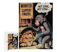 Puzzle para adultos 500 piezas Monkey and Lion dibujos animados rompecabezas para adultos juego manual para mejorar la memoria, regalos únicos para cumpleaños y Navidad, 500 unidades