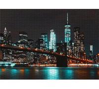 Puzzle para Adultos 500 Piezas,Noche en el Puente de la Ciudad 52x38 cm,Rompecabezas para Adulto Juguete Educativo, Juego Educativo Desafío,500 Piezas Rompecabezas para Adultos