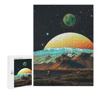 Puzzle para adultos, 500 piezas, paisaje extraterrestre con rompecabezas de planeta gigante para adultos, juguetes, decoración de pared, regalos para mujeres, gran regalo para juegos, 500 unidades