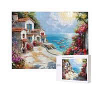 Puzzle para Adultos 500 Piezas, Playa Pueblo Puzzle, Difícil, Desafiante, Rompecabezas Encajan Perfectamente, Letras en la Parte Posterior, sin Polvo, Regalo para Personas Mayores 52x38cm s-239