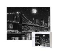 Puzzle para Adultos 500 Piezas, Puente de Brooklyn Puzzle, Difícil, Desafiante, Rompecabezas Encajan Perfectamente, Letras en la Parte Posterior, sin Polvo, Regalo para Personas Mayores 52x38cm s-48