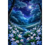 Puzzle para Adultos 500 Piezas,Río Lirio del Bosque,52x38 cm Rompecabezas para Adulto Juguete Educativo, Juego Educativo Desafío 500 Piezas Rompecabezas para Adultos