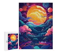 Puzzle para adultos 500 piezas rompecabezas fantasía paisaje cósmico -5 rompecabezas para adultos juego mental análisis y lógica regalos de cumpleaños y regalos únicos 500 piezas