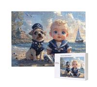 Puzzle para Adultos 500 Piezas, Vista al mar Chico Puzzle, Difícil, Desafiante, Rompecabezas Encajan Perfectamente, Letras en la Parte Posterior, sin Polvo, Regalo para Personas Mayores 52x38cm s-248