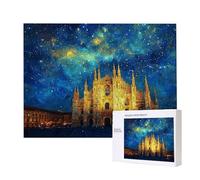 Puzzle para Adultos 5000 Piezas, Cielo Estrellado Iglesia Puzzle, Difícil, Desafiante, Rompecabezas Encajan Perfectamente, Letras en la Parte Posterior, Regalo para Personas Mayores 156x105cm s-846
