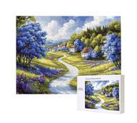 Puzzle para Adultos 5000 Piezas, Pueblo Paisaje Puzzle, Difícil, Desafiante, Rompecabezas Encajan Perfectamente, Letras en la Parte Posterior, sin Polvo, Regalo para Personas Mayores 156x105cm s-110