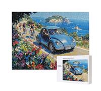 Puzzle para Adultos 5000 Piezas, Vista al mar automóvil Puzzle, Difícil, Desafiante, Rompecabezas Encajan Perfectamente, Letras en la Parte Posterior, Regalo para Personas Mayores 156x105cm s-250