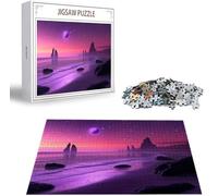 Puzzle para Adultos 6000 Piezas, Cielo Estrellado Obra de Arte de Juego de Rompecabezas para Adultos, Playa Pasatiempo Creativo, DIY para Decoración del Hogar 179 x 105 cm B-2007