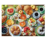 Puzzle para Adultos 700 Piezas,Pan Flores Frutas 52x38 cm,Rompecabezas para Adulto Juguete Educativo, Juego Educativo Desafío,700 Piezas Rompecabezas para Adultos