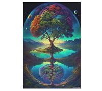 Puzzle para adultos, árbol del mundo de la vida, puzles de 1000 piezas, para niños a partir de 12 años, puzles de madera para decoración del hogar, (78 x 53 cm)