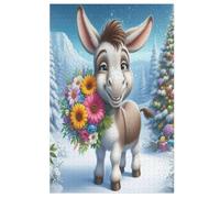 Puzzle para adultos, bonito burro, 1000 piezas de rompecabezas para niños, puzzles de madera, adecuado para adultos, juego educativo, juguete desafiante (78 x 53 cm)