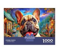 Puzzle para Adultos, Bulldog, Juguetes Desafiantes, Sonrisa Pueblo Vivo, para Niños De 6 9 12años Familia Juego, Actividad Artística Desafiante Y Relajante 52x38cm/1000pcs
