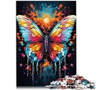 Puzzle para adultos con 1000 piezas de arte de fantasía mariposa corte de precisión 50 x 70 cm. Promueve el amor entre parejas para niños a partir de 14 años