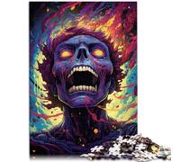 Puzzle para adultos con 1000 piezas de demonio colorido loco para diversión familiar 26 x 38 cm fortalece el amor entre parejas para adolescentes a partir de 14 años