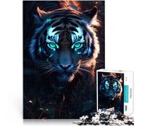 Puzzle para adultos con 1000 piezas, juego de pensamiento de Anime Dream Tiger con póster a juego y hoja de preguntas para adolescentes a partir de 14 años, 26 x 38 cm