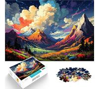 Puzzle para adultos con 1000 piezas, juego de pensamiento de las montañas de los Pirineos, alivio del estrés, vacaciones en casa, pasatiempo para adolescentes a partir de 14 años, 50 x 75 cm