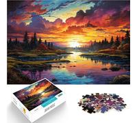 Puzzle para adultos con 1000 piezas "Milagro bajo el atardecer", juguete de rompecabezas DIY de 26 x 38 cm, juego sofisticado y familiar para adolescentes a partir de 14 años