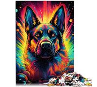 Puzzle para adultos con 1000 piezas, pastor alemán, juego de pensamiento, 26 x 38 cm, alivio del estrés, vacaciones en casa, pasatiempo para niños a partir de 14 años