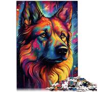 Puzzle para adultos con 1000 piezas, pastor alemán, juego de pensamiento, 26 x 38 cm, juego sofisticado y familiar para niños a partir de 14 años