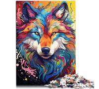 Puzzle para adultos con 1000 piezas, puzle imposible de lobo de 50 x 70 cm, divertido para el hogar, regalo de cumpleaños, regalo de viaje para adolescentes a partir de 14 años