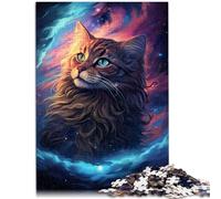 Puzzle para adultos con 1000 piezas, rompecabezas de gatos, obra de arte, 50 x 70 cm, sofisticado para completar, pero divertido y humorístico para adolescentes a partir de 14 años